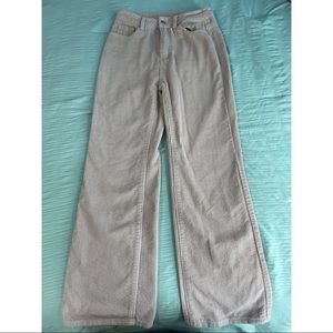 High Waist Flare Leg Corduroy Pants